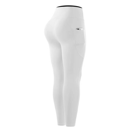 Women's Workout Pant Compression Capri Color White 3